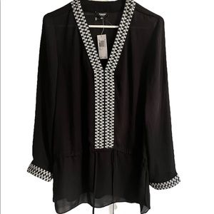 Nordstrom sheer tunic blouse
